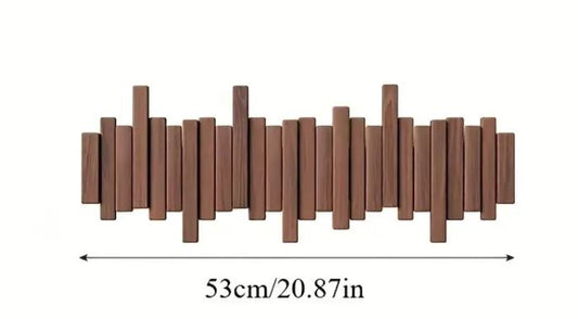 Veggfeste oppheng  - mørk valnøtt -Piano Key Design